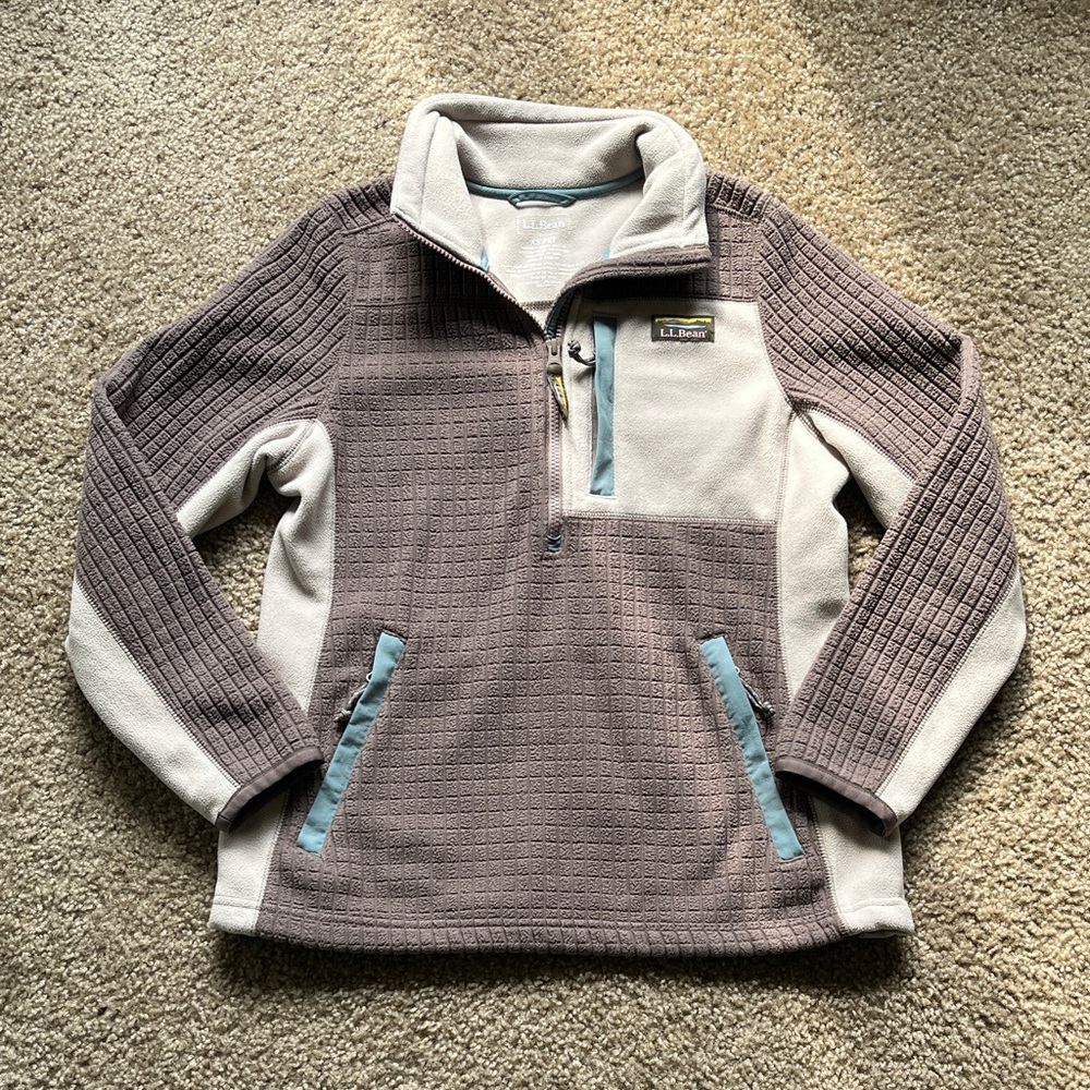 LL Bean Mountain Classic Windproof Fleece Half Zip size XS Petite